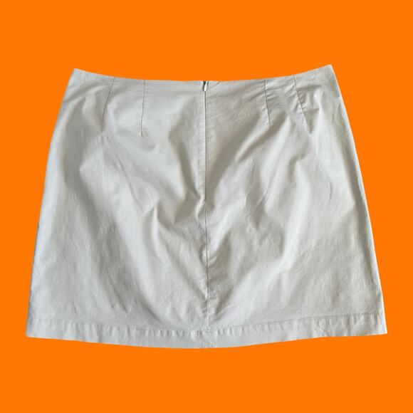 00's vintage khaki bodycon y2k mini skirt Size 12 gap - Picture 3 of 6